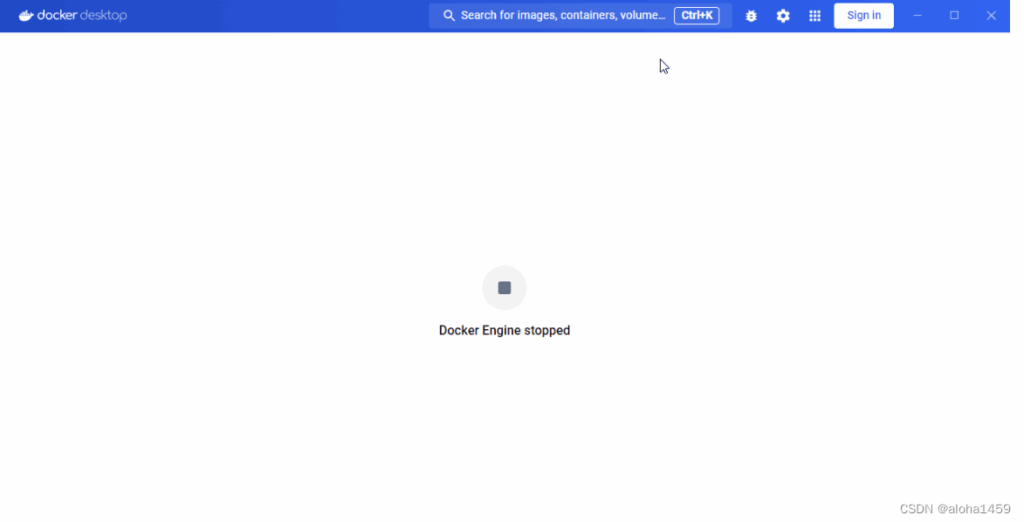 Docker Engine stopped solution
